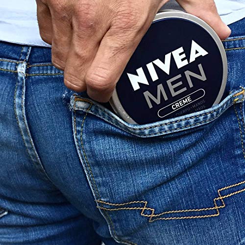 NIVEA MEN Creme en pack de 5 (5 x 150 ml), crema para hombres, crema para cara, cuerpo y manos, crema multiusos hidratante para el cuidado de la piel masculina