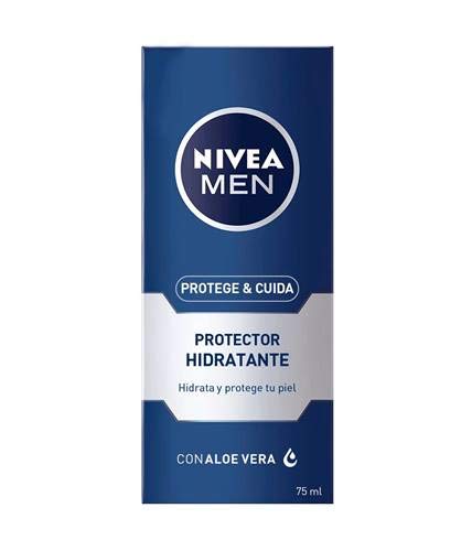 NIVEA MEN Protege & Cuida Hidratante Protector (1 x 75 ml), crema facial hidratante para el cuidado de la piel seca, protector facial para hombre