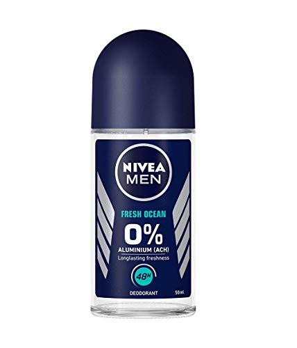 NIVEA MEN Roll on Alu Free Ocean Desodorante Sin Aluminio 50 ml - 6 unidades