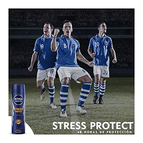 NIVEA MEN Stress Protect Spray en pack de 6 (6 x 200 ml), desodorante antitranspirante para la sudoración por estrés, desodorante para hombre con 48 h de protección