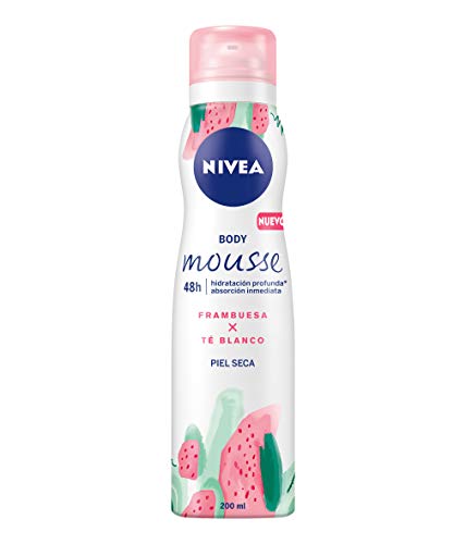 NIVEA, Mousse corporal (Frambuesa) - 6 de 200 ml. (Total: 1200 ml.)