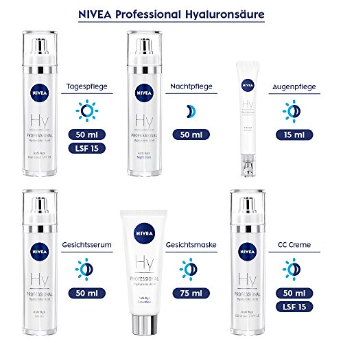 NIVEA PROFESSIONAL Ácido hialurónico, eficaz sérum facial antiarrugas, innovador sérum reparador que rellena las arrugas desde el interior, sérum hidratante antiedad, 1 x 50 ml