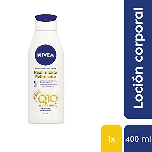 NIVEA Q10 Body Loción Reafirmante con Vitamina C (1 x 400 ml), loción hidratante corporal para piel normal, coenzima Q10 para una piel elástica en 10 días
