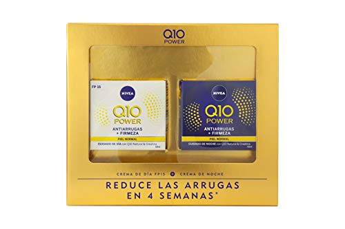 Nivea Q10 Power Set de Cremas para Reducir las Arrugas en 4 Semanas, Día y Noche (2 x 50 ml)