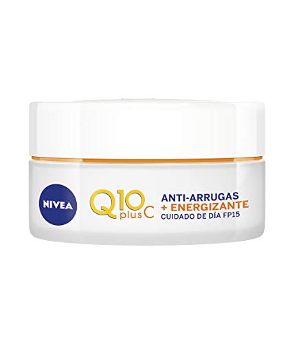NIVEA Q10plusC Anti-Arrugas + Energizante Cuidado de Día (1 x 50 ml), crema energizante con FP15, crema de día antiedad con coenzima Q10, crema facial revitalizante