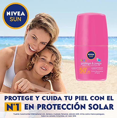 NIVEA Sun kids protector solar con color spf +50 roll on 50 ml