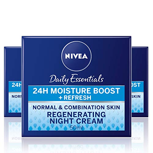 Nivea visage - Crema de noche regeneradora, pack de 3 (3x 50 ml) - Version importada (UK)