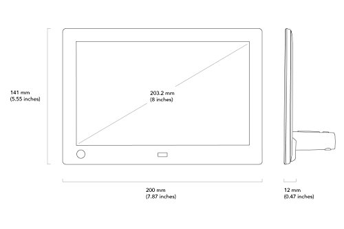 NIX Advance Marco Digital Fotos y Videos 8 Pulgadas HD. Pantalla IPS (16:10). Calendario, Reloj. Auto On/Off. Rotación automática