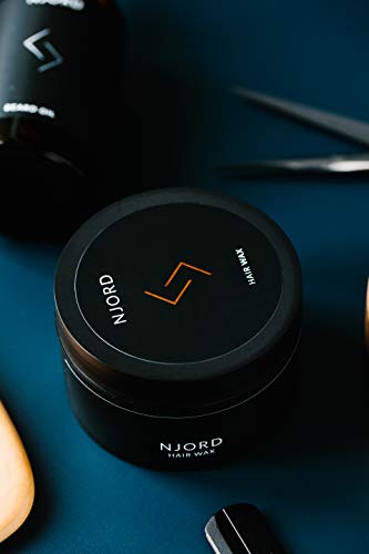 NJORD Hair Wax, Cera Pelo Hombre Cremosa Gomina para un Peinado Mate, Duradero y Natural; Fácil de aplicar y da forma al Peinado y lo Fija, 100 ml