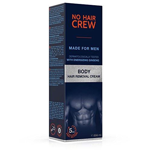 NO HAIR CREW Crema Depilatoria Corporal Premium Masculina – Hecha para Hombres 200 ml