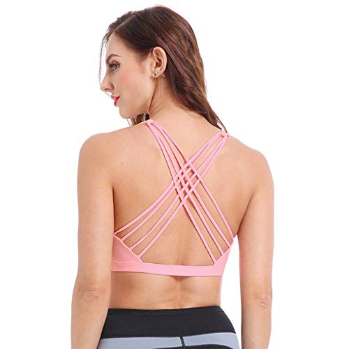 No/Brand Sujetador Deportivo con Espalda Cruzada, Camisetas sin Mangas Sexis, Sujetador Deportivo para Correr para Mujer, Sujetador para Camisa de Yoga, Sujetador de compresión para Gimnasio