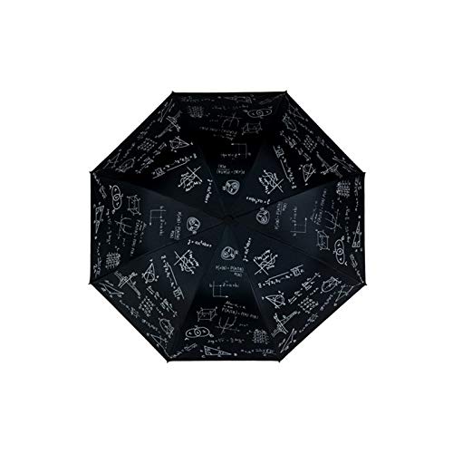 Novedoso Paraguas de fórmula matemática para Hombres, Paraguas de Lluvia Plegables, Paraguas de Viaje para Estudiantes de Secundaria, Parasol Soleado para Mujeres, Negro