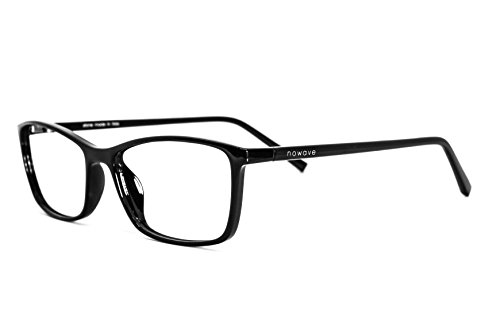 NOWAVE Gafas Neutras para PC, Smartphone, TV y Gaming | Eliminan la fatiga y la irritación visual | Gafas ANTI LUZ AZUL y UV para Pantalla | Filtro luz azul de descanso para pc | Unisex,ligera y negra