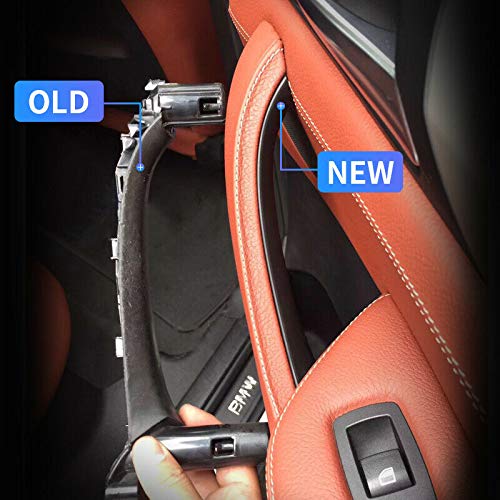Nrpfell El Manejar de TiróN Interior de la Puerta Interior del Coche Adorno de TiróN para- F25 F26 X3 X4 2011-2017, Delantero y Trasero Derecho de Color Crema