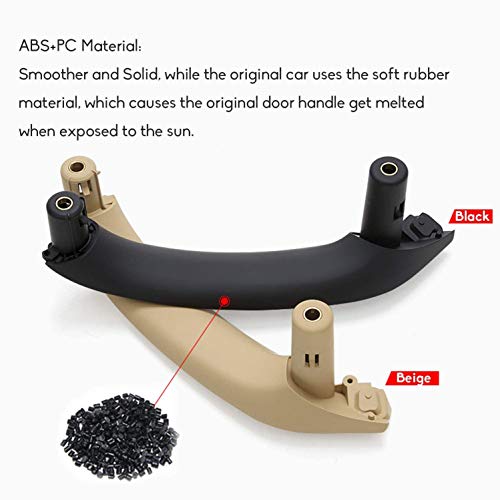 Nrpfell El Manejar de TiróN Interior de la Puerta Interior del Coche Adorno de TiróN para- F25 F26 X3 X4 2011-2017, Delantero y Trasero Derecho de Color Crema