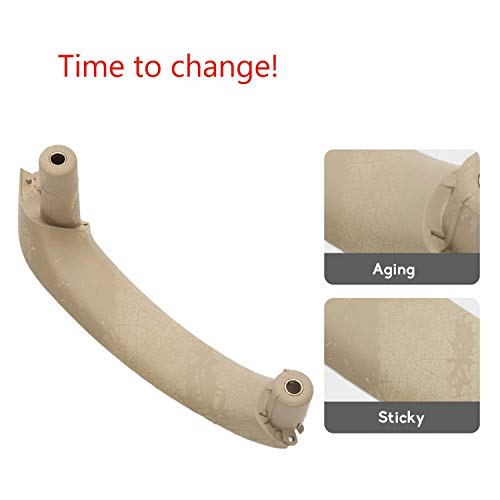 Nrpfell El Manejar de TiróN Interior de la Puerta Interior del Coche Adorno de TiróN para- F25 F26 X3 X4 2011-2017, Delantero y Trasero Derecho de Color Crema