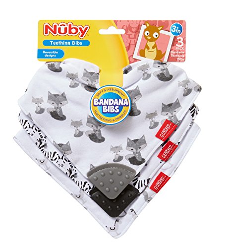 Nuby Bandana - Baberos para dentición (3 unidades)