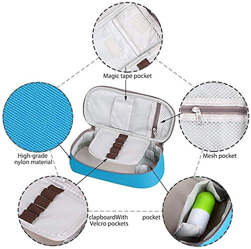 Nuevo estilo Finn y Jake Funda de lápiz de cuero de lona multifunción Bolso de pluma Bolsa de maquillaje