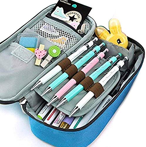 Nuevo estilo Finn y Jake Funda de lápiz de cuero de lona multifunción Bolso de pluma Bolsa de maquillaje