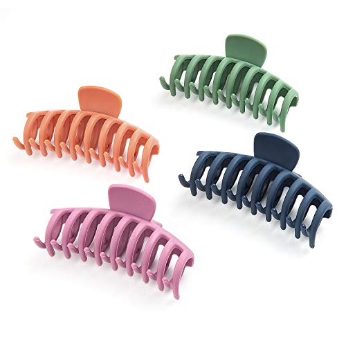 Nuevo Pinzas de pelo para mujer,Comius Sharp 4 Piezas 11 cm Clips Hebillas de Pelo Grandes de Plástico, Garra de Pelo Grueso de Mujeres,Pinza De Pelo Clips Pelo Para Mujer Pelo Accesorio.