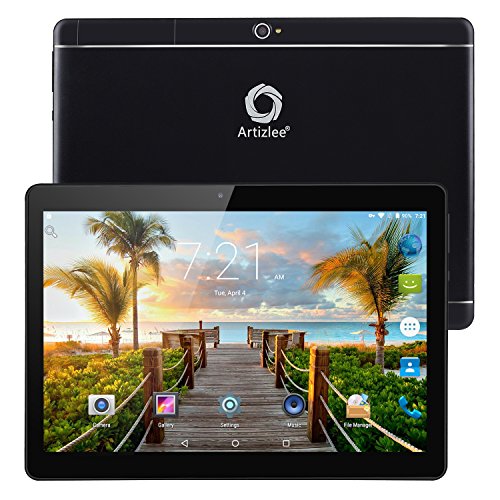 Nuevo Tablet Artizlee ATL-31, 10.1" 4G Tablet Pc (Android 6.0, Octa Core, FHD 1920x1200 IPS, Dual Sim, 2GB RAM, 32GB, Cámara 5.0MP, WiFi, Bluetooth, OTG) Negro, 2017 Versión Actualizada