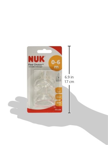 Nuk 10124014 - Tetina para biberón, 0-6 meses (2 pièces)