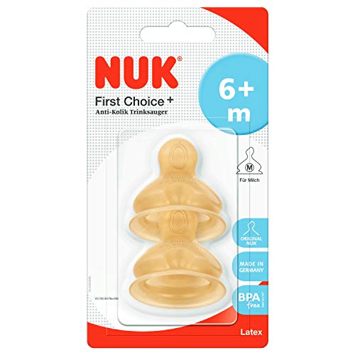 NUK First Choice+ - Pack de 2 tetinas de látex T2-M
