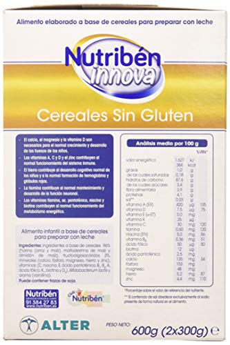 Nutribén Papillas Innova Cereales Sin Gluten Desde Los 4 Meses 600 gr