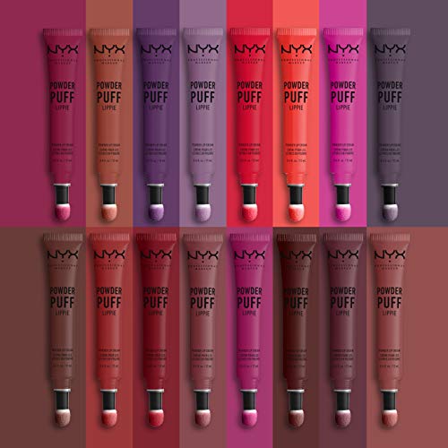 NYX PROFESSIONAL MAKEUP pintalabios mate larga duración Labial Poowder Puff Lippie Lip Cream Tono 8 Best Buds Color Nude