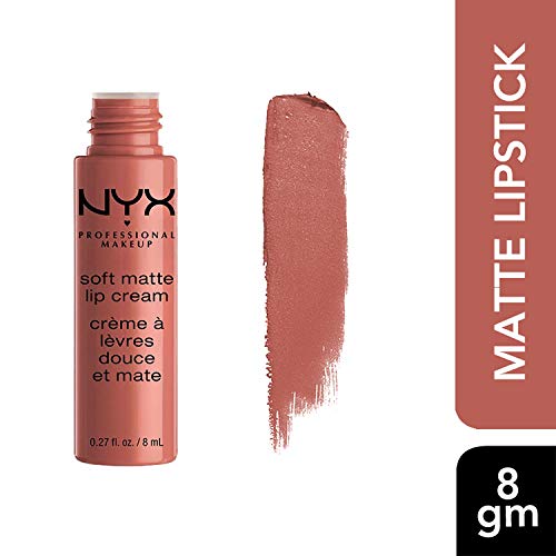 NYX Professional Makeup Pintalabios Soft Matte Lip Cream, Acabado cremoso mate, Color ultrapigmentado, Larga duración, Fórmula vegana, Tono: Cannes