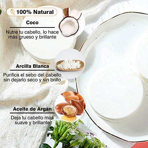 O³ Lola Nature Champu Solido 100% Natural - Champú Solido 80g Hecho En Francia - Jabon Natural Para Lavar El Cabello