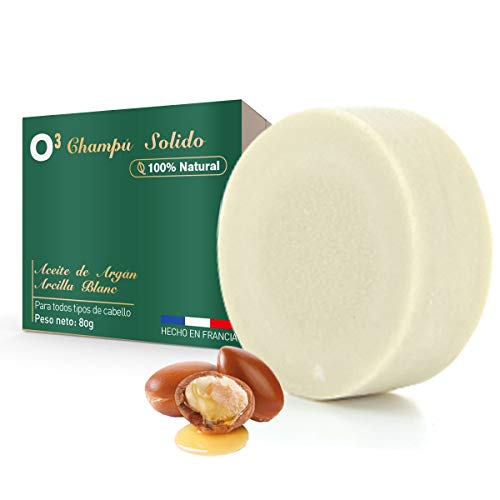 O³ Lola Nature Champu Solido 100% Natural - Champú Solido 80g Hecho En Francia - Jabon Natural Para Lavar El Cabello