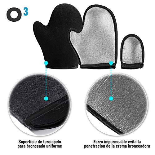 O³ Manopla Autobronceador 2 Unidades - Para Cara y Cuerpo - Guante Autobronceador - Guante Aplicador Autobronceador