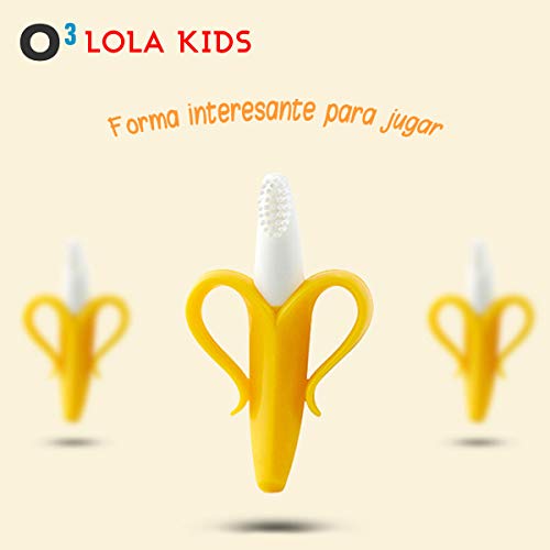 O³ Mordedor Bebe Refrigerante -5 Juguetes Bebes- Mordedor Bebes Congelador Fruta +Cepillo Dientes Bebe + Chupete Fruta Bebe-Alivian Dolor Encías