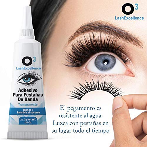 O³ Pegamento Pestañas Postizas - 2 Unidades - Adhesivo Pestañas Postizas - Pegamento Extensiones de Pestañas - Para Pestañas de Banda y Pelo a Pelo