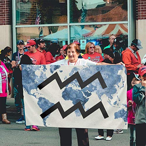 Oaqueen Banderas, Aquarius Flag: 3x5 FT Flag Tough The Strongest, Longest Lasting Flag National Flag Outdoor Flags