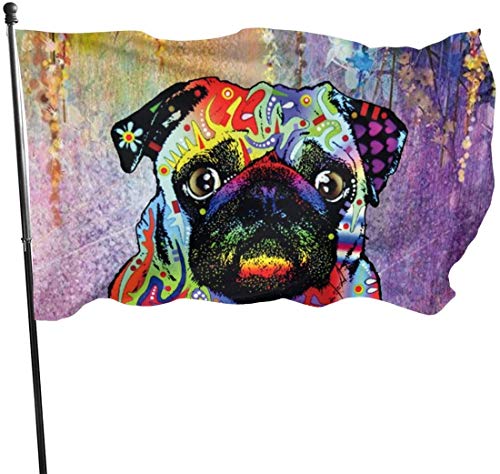 Oaqueen Banderas, Colorful Dog Flag: 3x5 FT Flag Tough The Strongest, Longest Lasting Flag National Flag Outdoor Flags