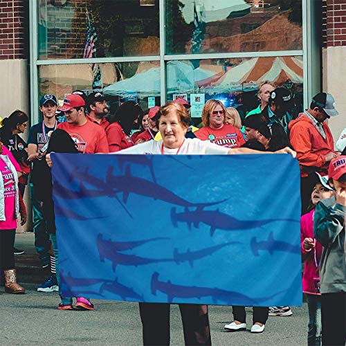 Oaqueen Banderas, Seasonal Hammerhead Shark Garden Flag, Demonstration Flag - 3 X 5 Ft