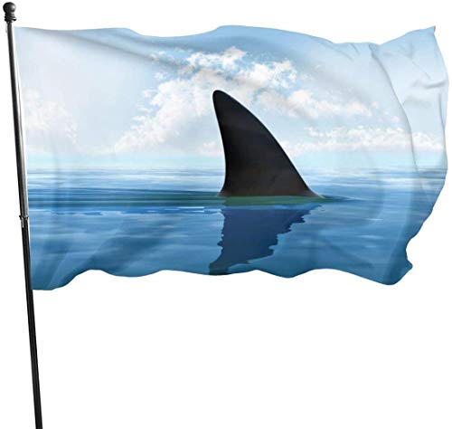 Oaqueen Banderas, Shark Decorative Bandera del Jardin, Outdoor Artificial Flag for Home, Garden Yard Decorations 3x5 Ft
