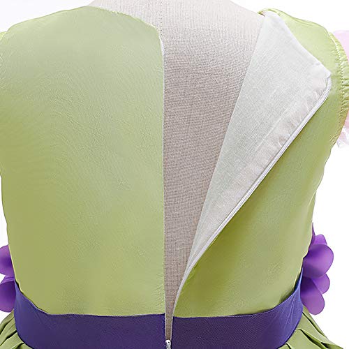 OBEEII Disfraz de Tinkerbell para Niñas, Tinkerbell Fairy Fancy Dress Costume,Princesas Disfraz de Campanilla para Halloween Cosplay Fiesta Carnaval Vestito 4-5 Años