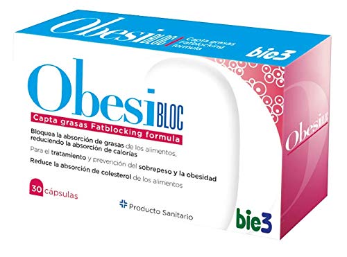 ObesiBLOC - Capta grasas - Bloquea la absorción de grasas de los alimentos, reduciendo la absorción de calorías - 30 cápsulas