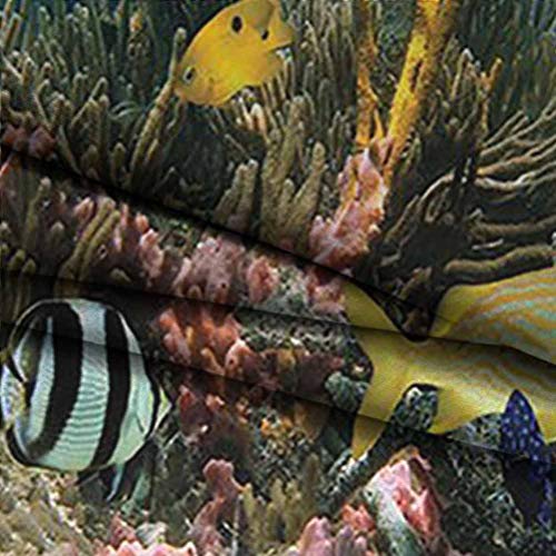 Ocean Decor Collection - Cortina aislante para oscurecimiento de habitaciones (150 x 150 cm), color azul