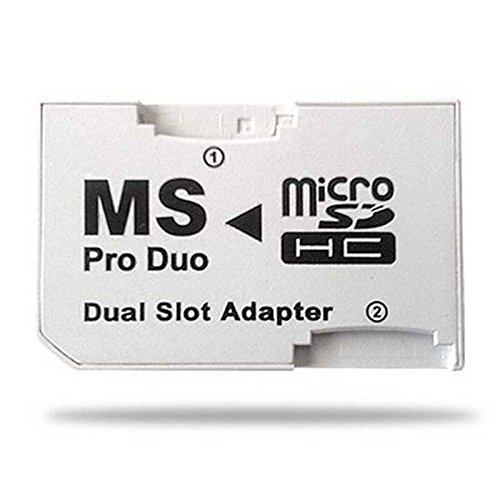 OcioDual Adaptador Doble Micro SD SDHC Memory Stick Pro Duo MS PSP 1000 2000 3000 Dual