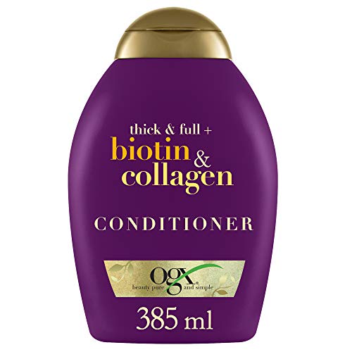 OGX, Acondicionador Biotina y Colágeno, Cabello Fino, 385 ml
