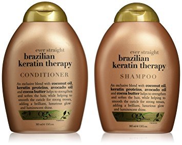 OGX Ever Straight Brazilian Keratin Therapy Champú y acondicionador 385mlx2