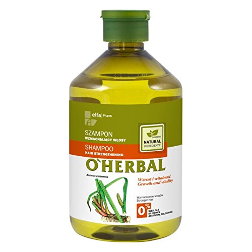 O'Herbal Champú Fortificante Natural Profesional Para Fortalecer El Pelo/Cabello Sin Sulfatos Ni Siliconas con Extracto De Raíz De Cálamo O'Herbal 500 ml (170908173)