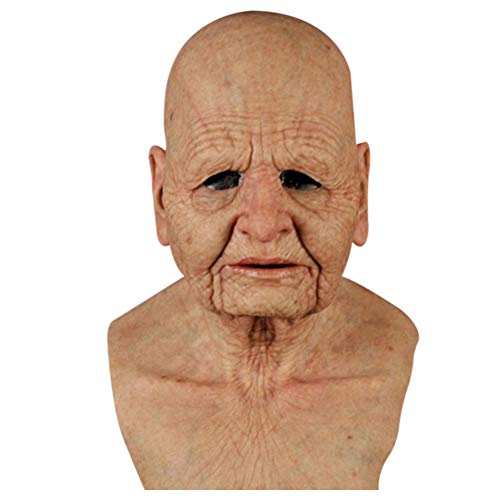 Ohwens Another Me-Delicate Old Woman Halloween Silicone Headgear Masquerade Party M-a-s-k for Women Men Cosplay Cover Halloween Festival Masquerade Party Cosplay