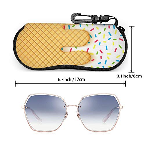 OKIJH Estuche portátil para gafas, caja de almacenamiento, estuche para gafas, bolsa de cosméticos Sunglasses Soft Case Ultra Light Portable Neoprene Zipper Eyeglass Case Glasses Protection Pouch with