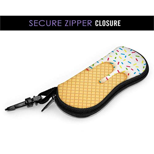 OKIJH Estuche portátil para gafas, caja de almacenamiento, estuche para gafas, bolsa de cosméticos Sunglasses Soft Case Ultra Light Portable Neoprene Zipper Eyeglass Case Glasses Protection Pouch with