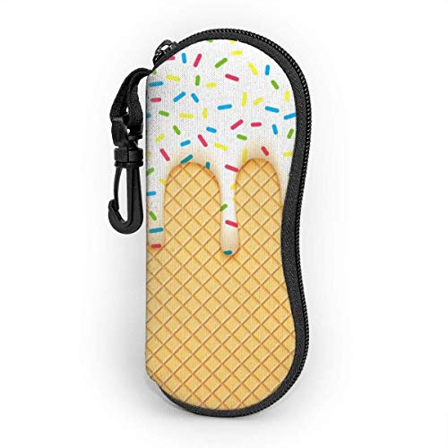 OKIJH Estuche portátil para gafas, caja de almacenamiento, estuche para gafas, bolsa de cosméticos Sunglasses Soft Case Ultra Light Portable Neoprene Zipper Eyeglass Case Glasses Protection Pouch with